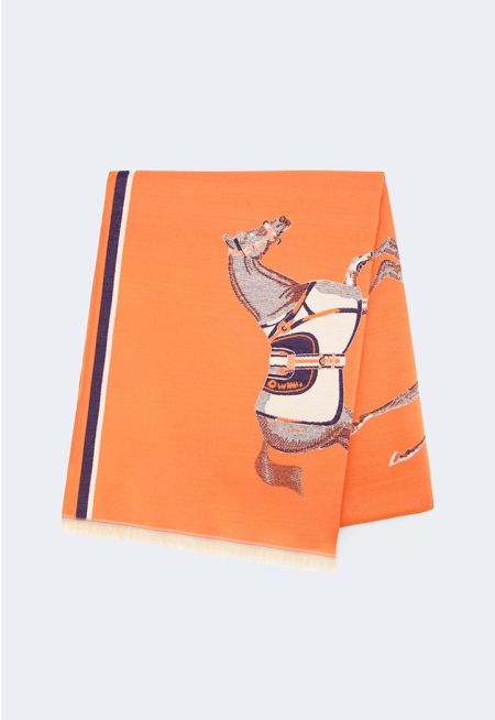 Iconic Horse Print Pashmina Scarf