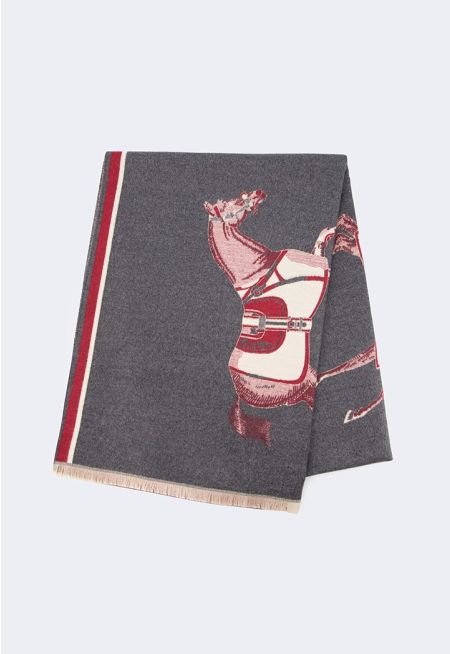 Iconic Horse Print Pashmina Scarf