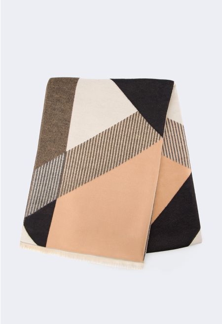 Wool Geometric Pashmina Scarf