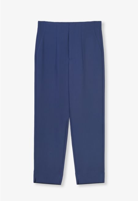 Slit Bottom Solid Classic Pants