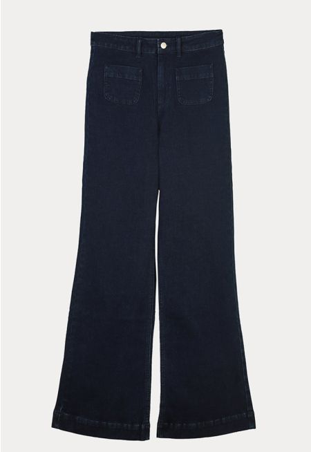 Bell Bottom Solid Trousers