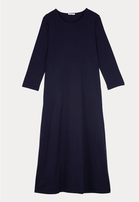 Solid A-Line Basic Dress