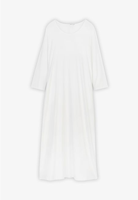 Solid A-Line Basic Dress