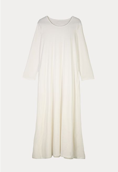 Solid A-Line Basic Dress