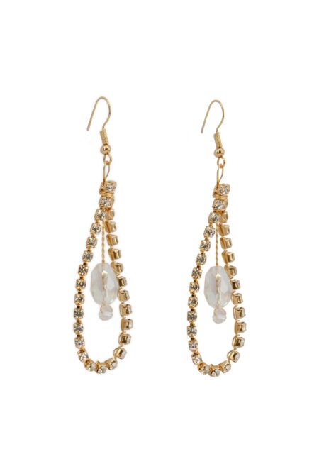 Crystal Embellished Drop Earrings