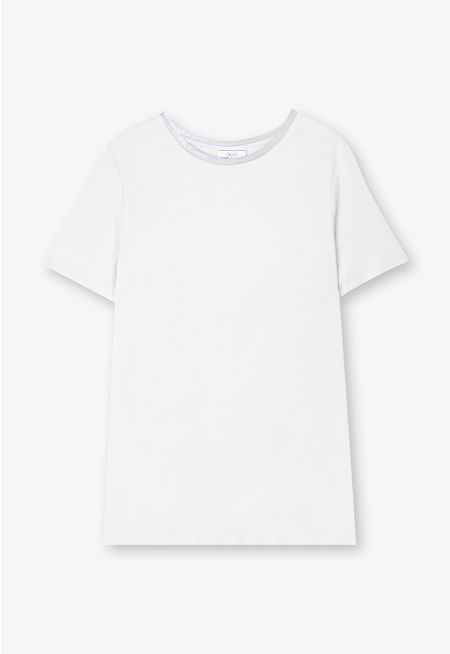 Basic T-Shirt With Lurex Neck