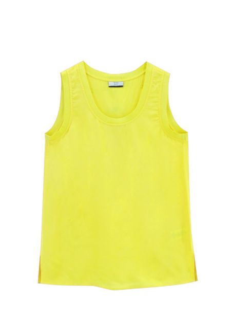 Ribbed Crew Neck Sleeveless Top