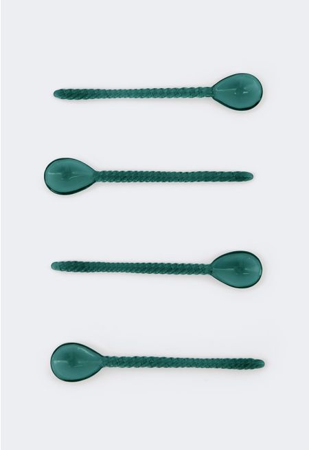 Glass Spoon Set Of 4