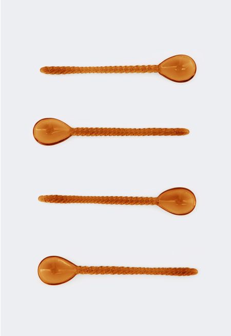 Glass Spoon Set Of 4