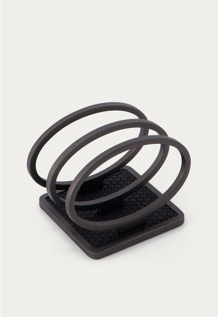 Tissue Holder With Leather Base
