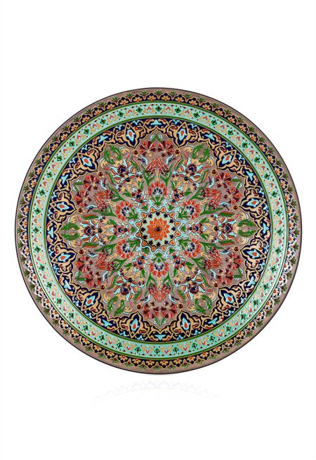 Glass Plate 34 Cm Decorated Using 24-Carat Gold Gilding