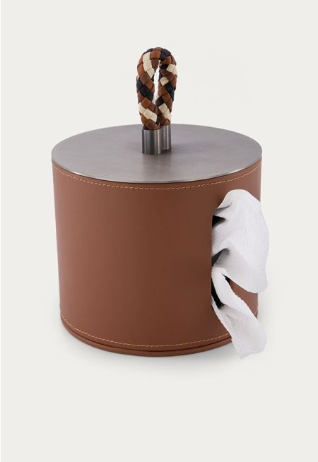 Round Tissue Box With Lid