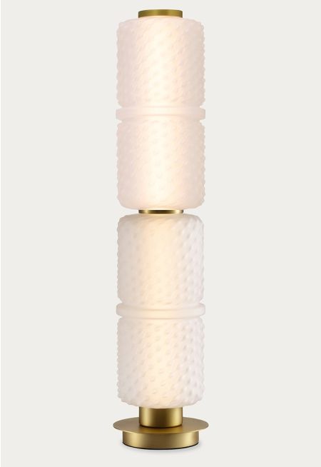 Iron & Acid Etched Glass Table Lamp