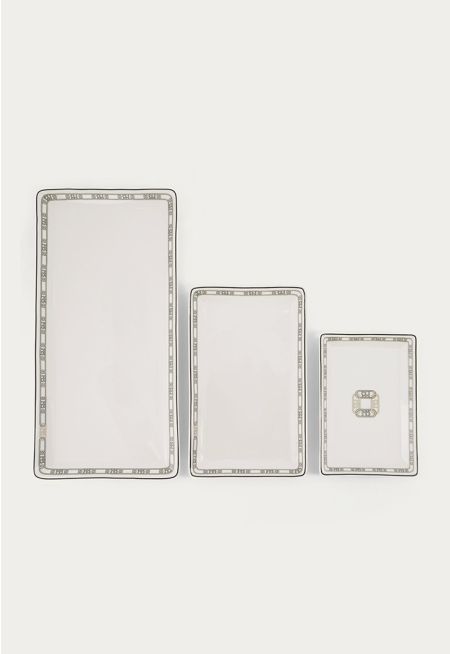 Rectangular Tray Set Of 3 Pcs