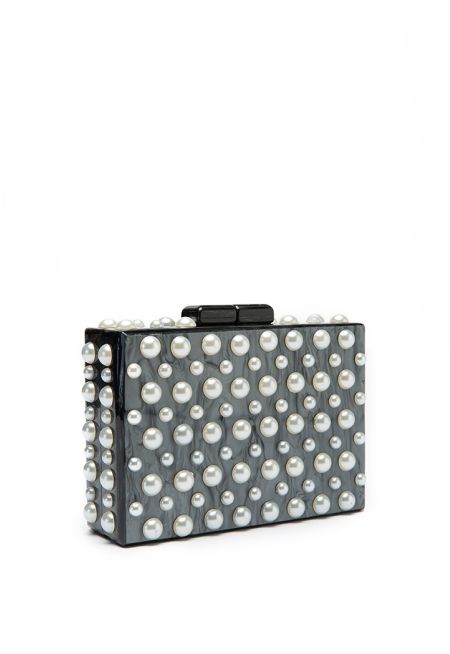 Pearly Resin Clutch Bag -Sale