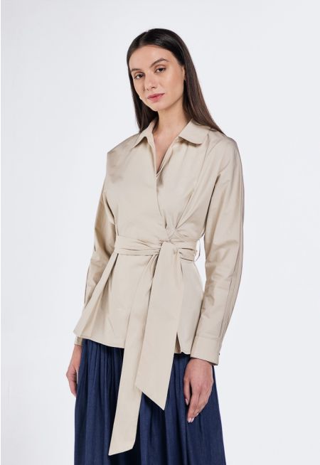 Solid Wrap kimono