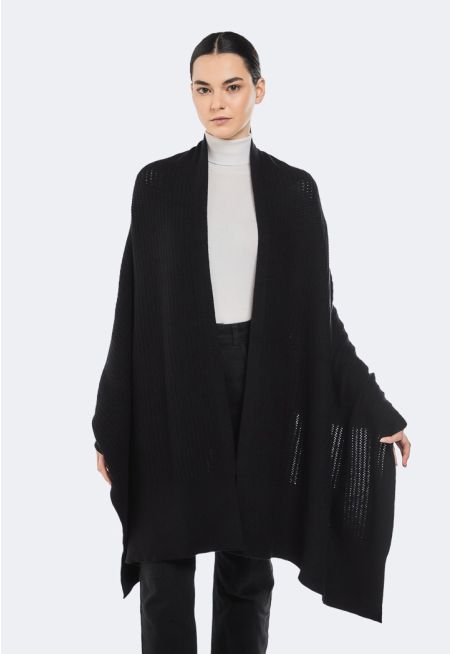 Solid Textured Poncho