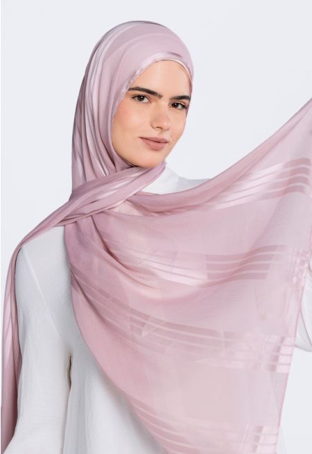 حجاب مخطط بارز الملمس