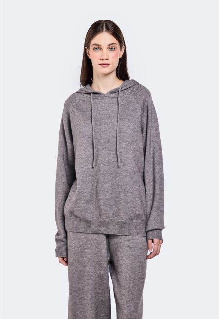 Knitted Hooded Sweater