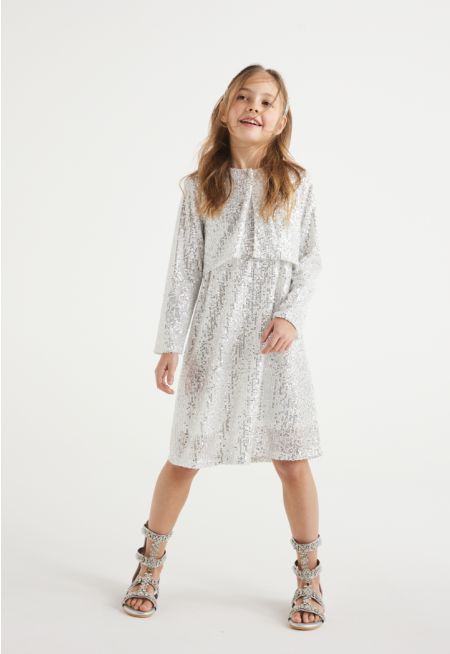 Sequin Dress and Jacket Set (2 PCS)