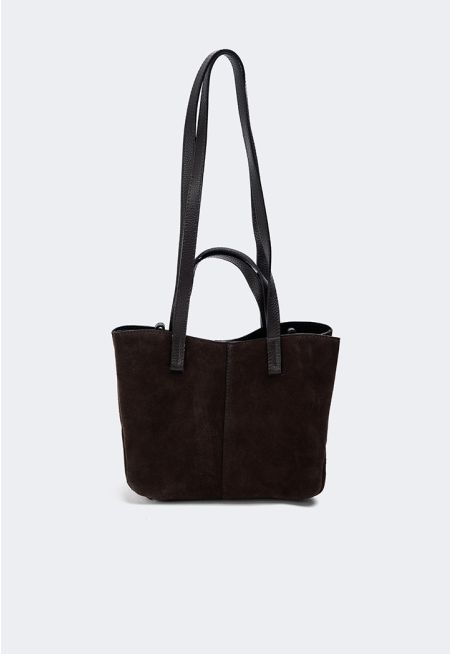 Suede Leather Suede Toe Bag