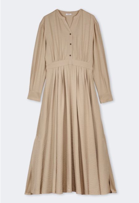 Pleated Crinkled Dress