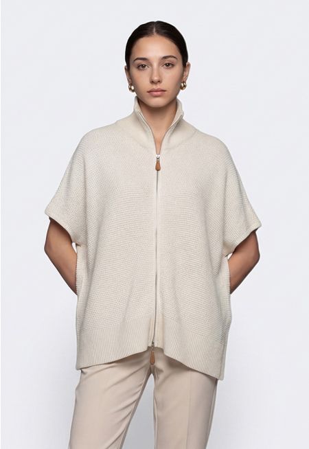 Knitted Lurex Short Sleeve Jacket