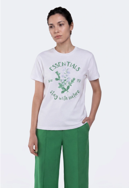 Printed Sequined T-Shirt