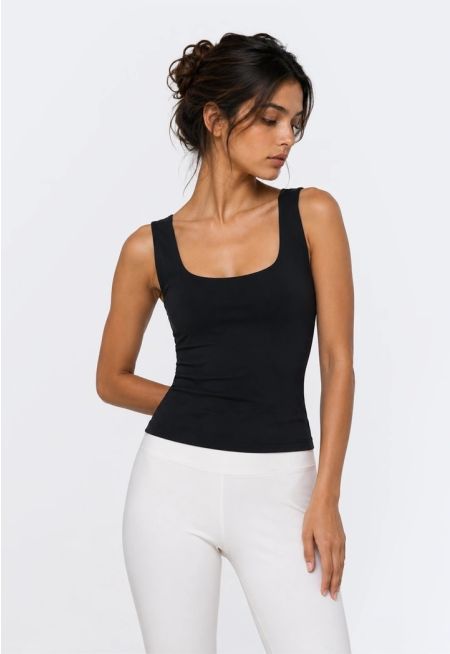 Sleeveless Jersey Tack Top
