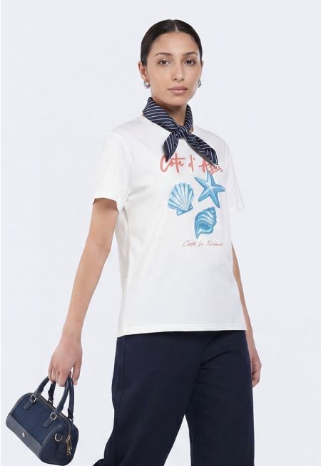 Seashell Print T-Shirt
