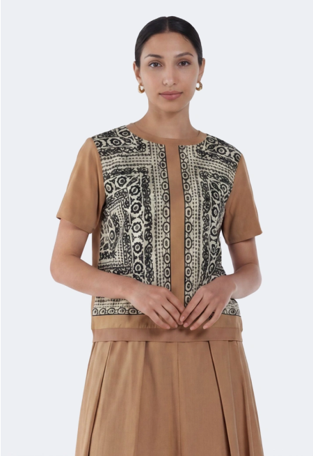 Printed Knitted Top