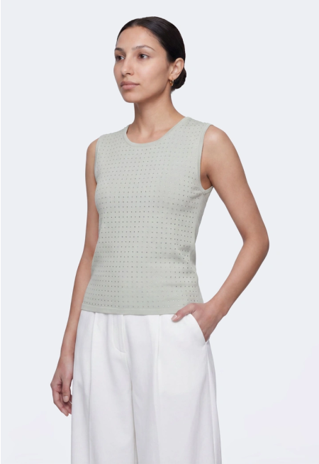 Crystal Embellished Knitted Top