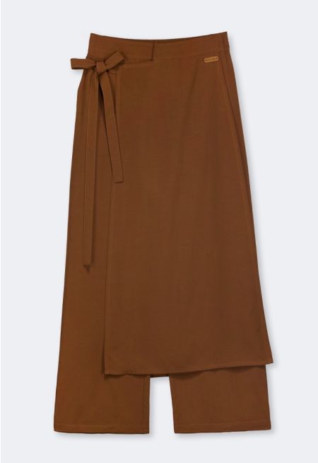 Straight Cut Wrap Trousers