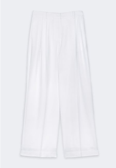High Waist Straight Cut Trousers