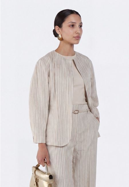 Striped Textured Jacket