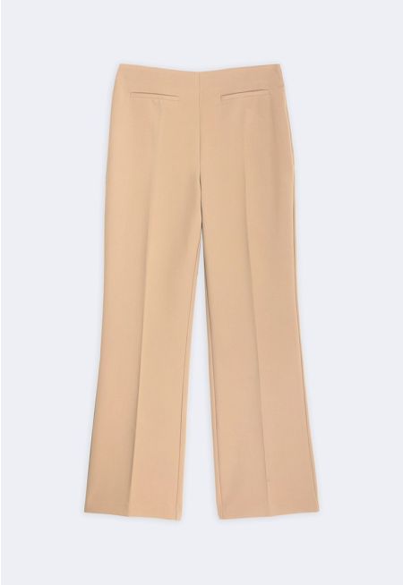 Solid Straight Cut Trousers