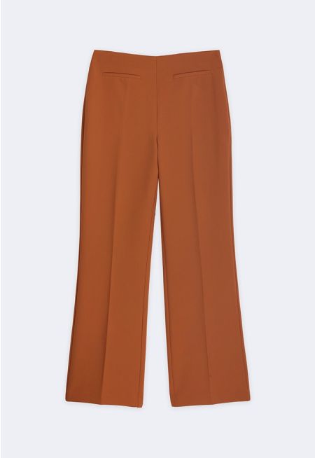 Solid Straight Cut Trousers