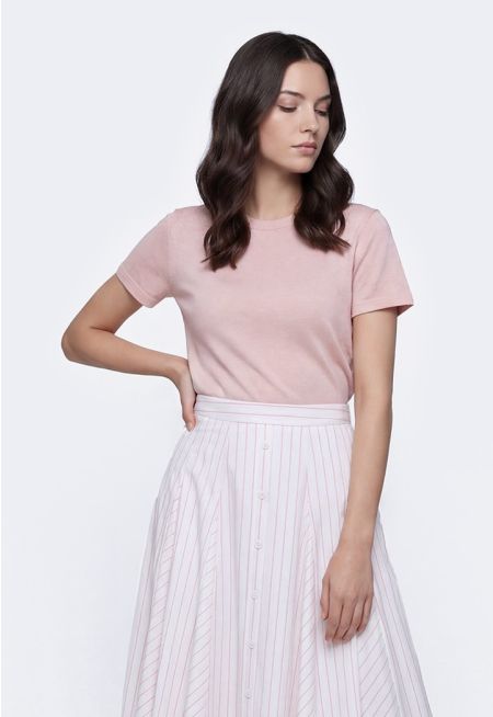 Knitted Lurex T-Shirt