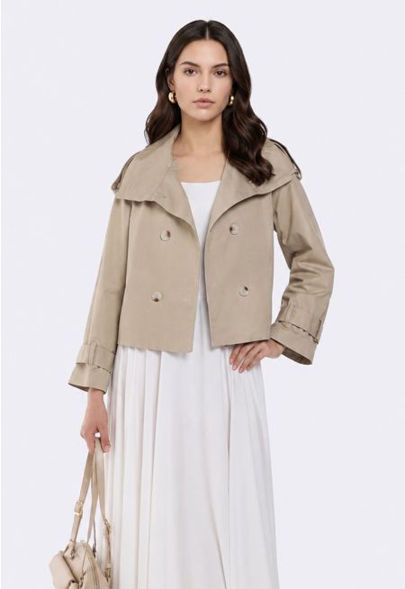 Cropped Trench Coat