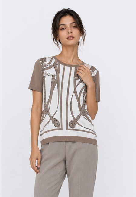 Printed Knitted Top