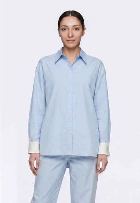 Solid Drop Shoulder Shirt