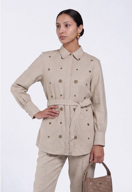 Beaded Belted Shirt