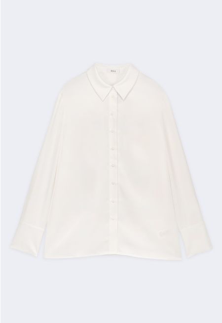 Basic Regular Fit Satin Shirt