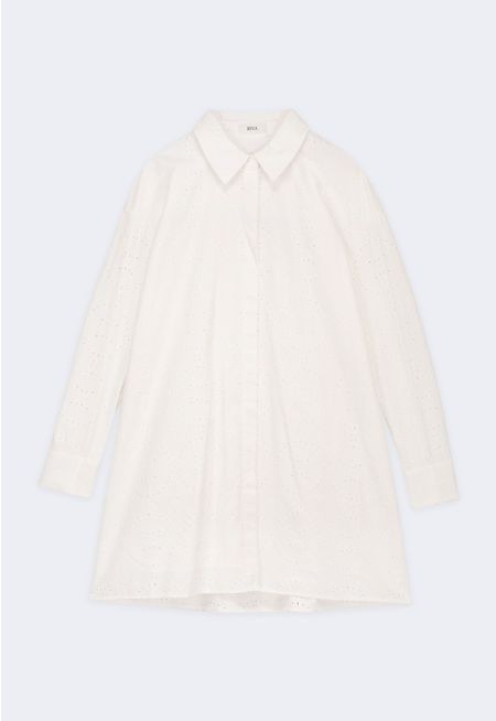 Laser-Cut Tunic Shirt