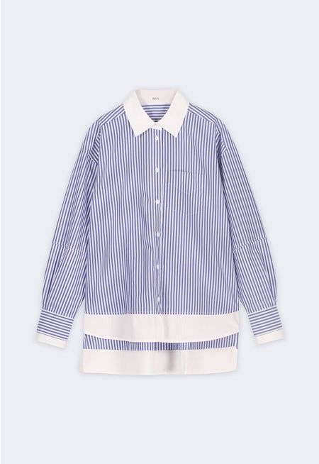 Striped High-Low Shirt