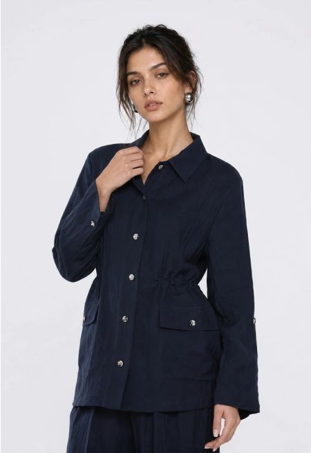 Drawstring-Waist Shirt