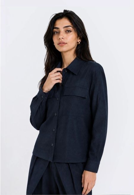 Solid Flap Pocket Shirt