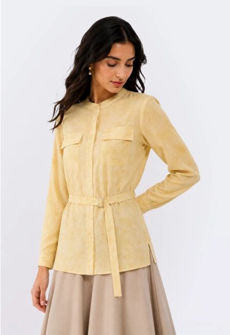 Printed Belted Shirt