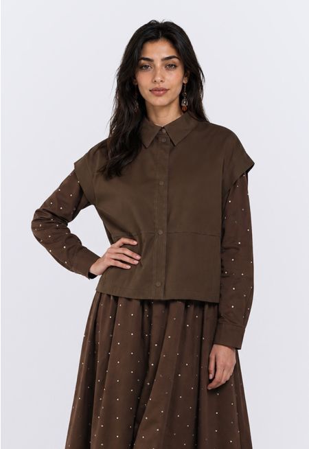 Casual Sleeveless Shirt