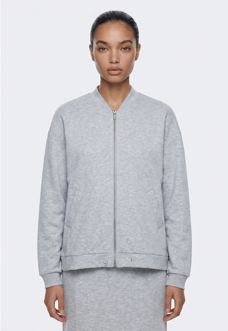 Zip-Up Jersey Sweatshirt